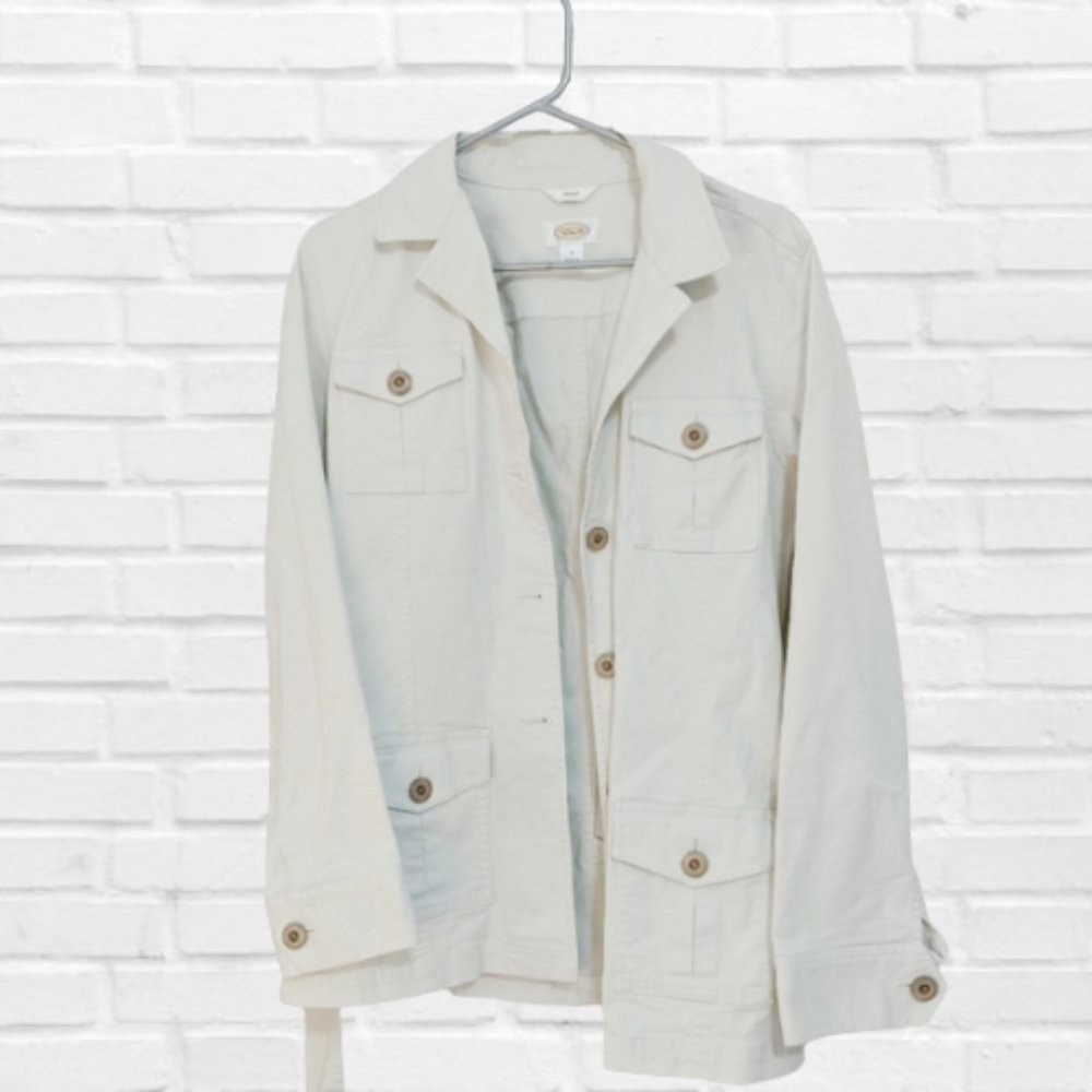 2/$25 White Talbots Stretch Jackst